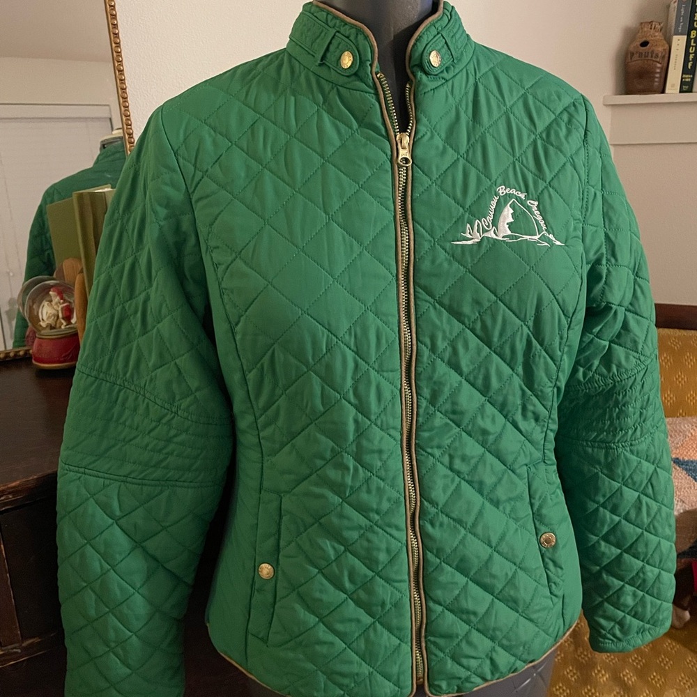 Vintage THE OTB Outdoor Cannon Beach Oregon Green Quilted Women's Jacket
